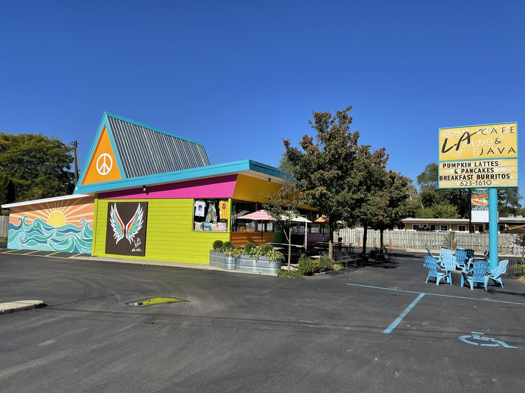 The cafe exterior