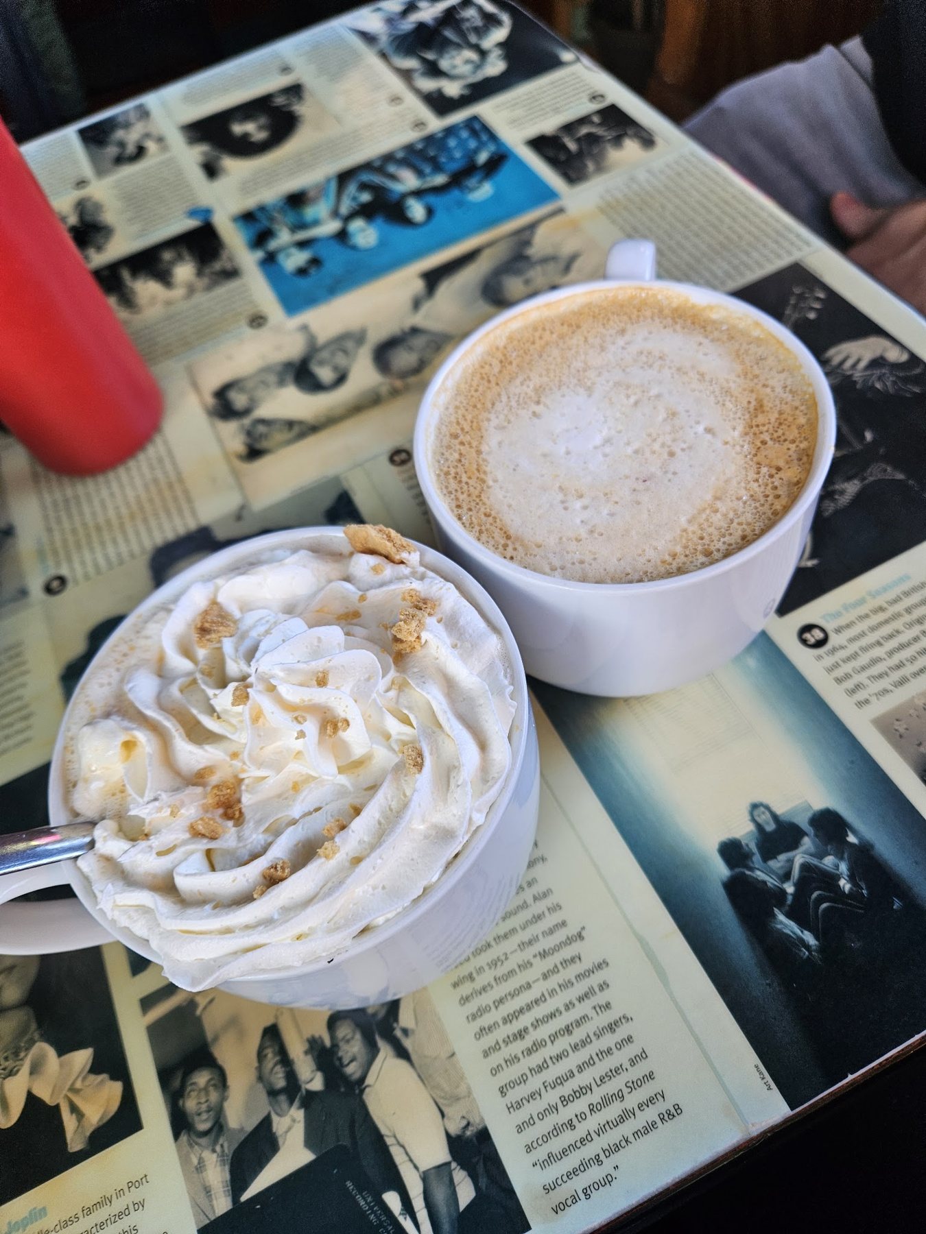 A latte with foam art