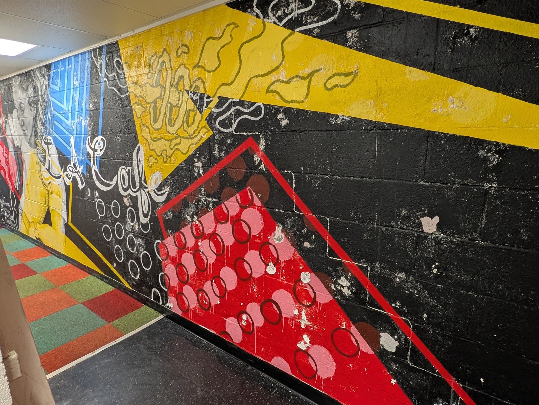 Painted mural wall